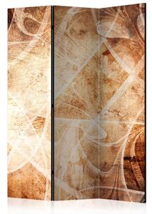 Paraván Brown Texture Dekorhome 135x172 cm (3-dílný)