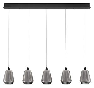 LED moderný luster Alish Čierna – Černá