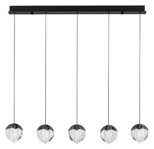 LED designový lustr Alicia černá 5 line