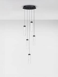 LED luster Zelon 5 – Černá