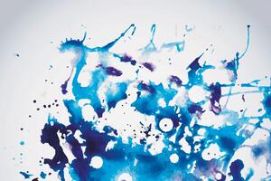 Tapeta modrý akvarel v abstraktním provedení