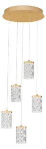LED moderný luster Phos Zlatá 5