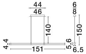 LED dizajnový luster Pheme 151 Zlatá 2700K