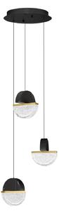 Dizajnový LED luster Dorin 18W A – Černá