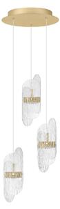 LED minimalistický luster Lucien 3 Zlatá 2700K