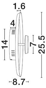 Minimalistické nástěnné svítidlo Dorell 25 Béžové