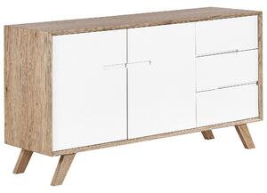 Komoda se 2 dvířky FORESTER Hnědá/Bílá