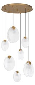 LED moderný luster Shelina Medená – Měděná