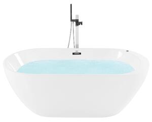 Volně stojící vířivka s LED osvětlením NEVIS 170 x 80 cm Bílá