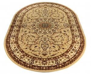 Makro Abra Oválný koberec ATLAS F740A světle béžový Rozměr: 80x150 cm