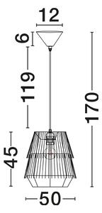 LED moderní lustr Sol černá