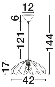 LED moderný luster Flare Hnedá – Hnědá