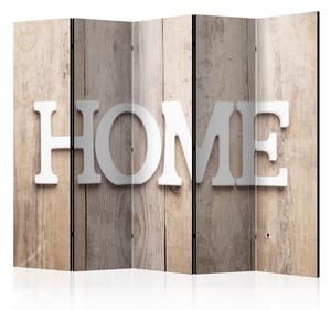 Paraván - Domov na dřevěných deskách 225x172
