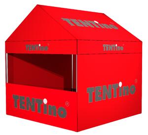 TENTino SET-Nůžkový párty stan 3x3 m GABLED s jednostranným potiskem Typ konstrukce: GABLED, Potisk: pouze střecha, Gramáž polyesteru: 300 g/m2