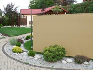 Stínící plotová zástěna 1,2x2,5 m PREMIUM, ratanový vzor béžová, 240g/m2 MyBestHome
