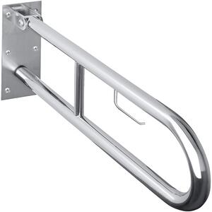 Bemeta Design HELP: Madlo, 813 mm, ve tvaru U, s držákem TP, sklopné, bez krytky, nerez, lesk - 301102281
