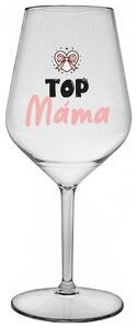 TOP MÁMA - čirá nerozbitná sklenička na víno 470 ml