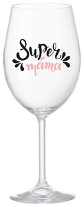 SUPER MÁMA (SPECIÁLNÍ EDICE) - čirá sklenička na víno 350 ml