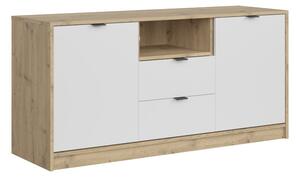 Televizní stolek Naxos RTV KOM2D2S, dub artisan/bílá