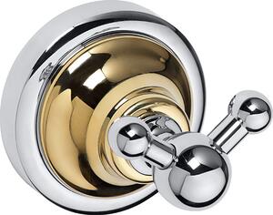 Bemeta Design RETRO gold-chrom: Háček, dvojitý - 144206038