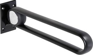 Bemeta Design HELP: Madlo, 620 mm, ve tvaru U, sklopné, bez krytky, hliník, černá - 355107270