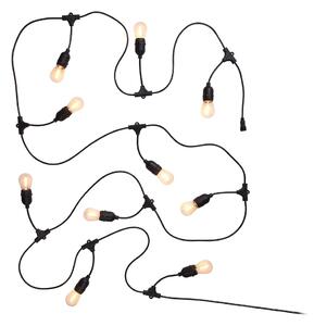 BULB LIGHTS Venkovní světelný řetěz s 10 žárovkami a zástrčkou