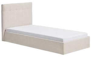 Kave Home Béžová jednolůžková postel Darnela 90 x 200 cm s úložným prostorem