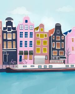 Ilustrace Amsterdam, Petra Lizde, (30 x 40 cm)