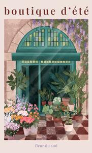 Ilustrace French Flowershop, Goed Blauw, (26.7 x 40 cm)