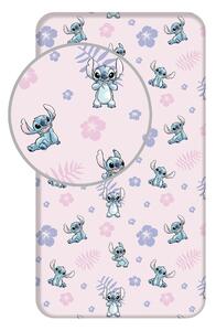 Napínací bavlněné dětské prostěradlo na jednolůžko 90x200 cm Lilo and Stitch – Jerry Fabrics