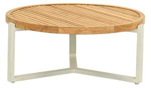 Apple Bee Konferenční stolek Monaco, Apple Bee, kulatý 75x34 cm, rám hliník Black (černá), deska teak