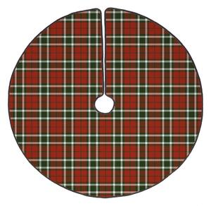 Červený pratelný bavlněný kulatý koberec pod stromeček ø 133 cm Classic and Checkered – Butter Kings