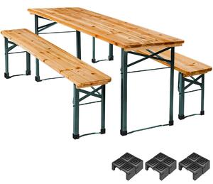 Tectake Pivní set Sissi, 3dílná, složitelná - hnědá