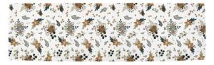 Bavlněný běhoun na stůl s vánočním motivem 40x140 cm Festive Flowers – Butter Kings