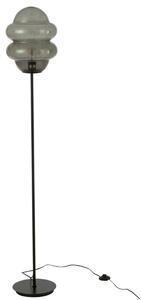 Šedá skleněná stojací lampa J-line Sponky 160 cm