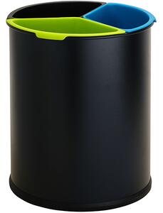 Bemeta Design Odpadkový koš 15 l, na tříděný odpad (3 plastové vložky), černý - 126115370