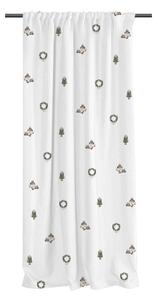 Bílý závěs z bavlněného saténu 110x250 cm Festive Car – Butter Kings