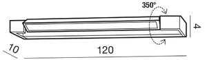 LED nástěnné svítidlo Dali 30 3000K zlatá