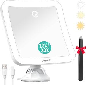 Zvětšovací zrcátko s 30násobným zvětšením a přísavkou – nabíjení přes USB