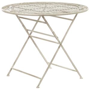 Bistro stolek BIVIO 90 cm 90 cm Kov Krémově bílá
