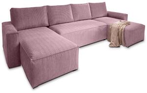 Světle fialová sedací souprava do U SMART COSARO 295x140 cm