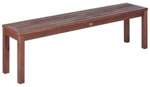 Zahradní lavice TUSCANIA 160 cm Eukalyptové dřevo Tmavě hnědá