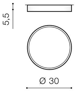 Moderní LED stropní svítidlo Monza II R 30 3000K bílé – Bílá