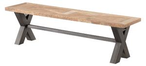 Lavice Mosca 160x40x46 black&natural