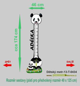 Dětský metr-13 Panda, Dětské samolepky na zeď