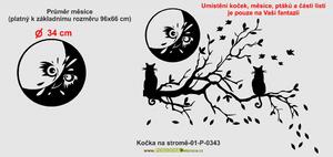 Kočka na stromě - 01, Samolepky na zeď