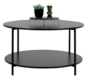 House Nordic Konferenční stolek, černý, černý rám\nØ80x45 cm (Černá)