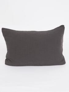 MK Lůžkoviny Mušelínový povlak na polštář 40 x 60 cm - Alexia Duo cappuccino/tmavě šedá