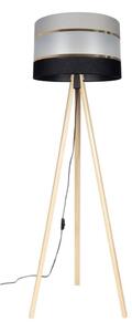Stojací lampa CORAL 1xE27/60W/230V béžová/černá/šedá/zlatá