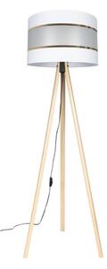 Stojací lampa CORAL 1xE27/60W/230V béžová/bílá/zlatá